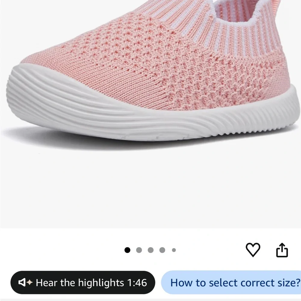 Baby Knit Slip-On Sneakers in Blush Pink